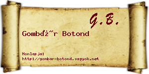Gombár Botond névjegykártya